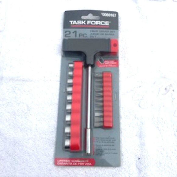 T-bar Driver Set . 21 Piece . Task Force ......... New in Package - Picture 1 of 4